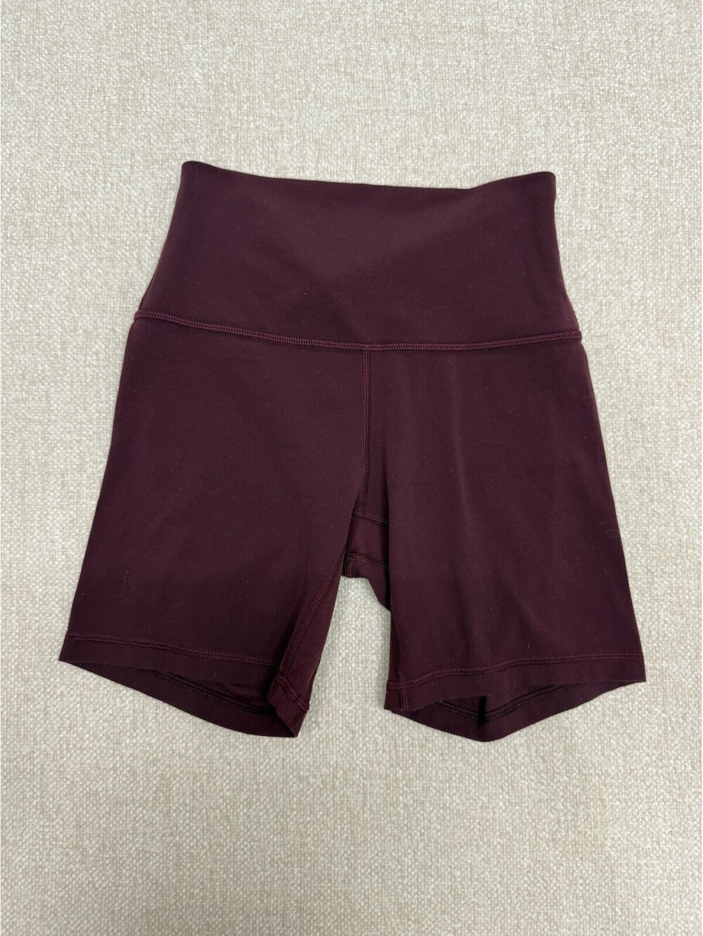Lululemon Womens Burgundy Red Align High Rise Biker Shorts 6 Active Yoga